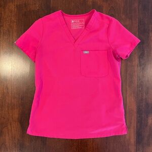 Figs Pink Scrub Top